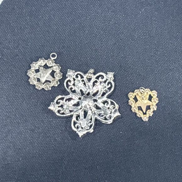 Vintage Order Of Eastern Star Rhinestone Pendant Charms Masonic - Picture 7 of 10